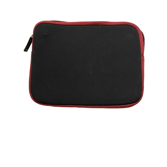 11” Padded Laptop Sleeve Zipper Case Black/Red - Picture 2 of 2